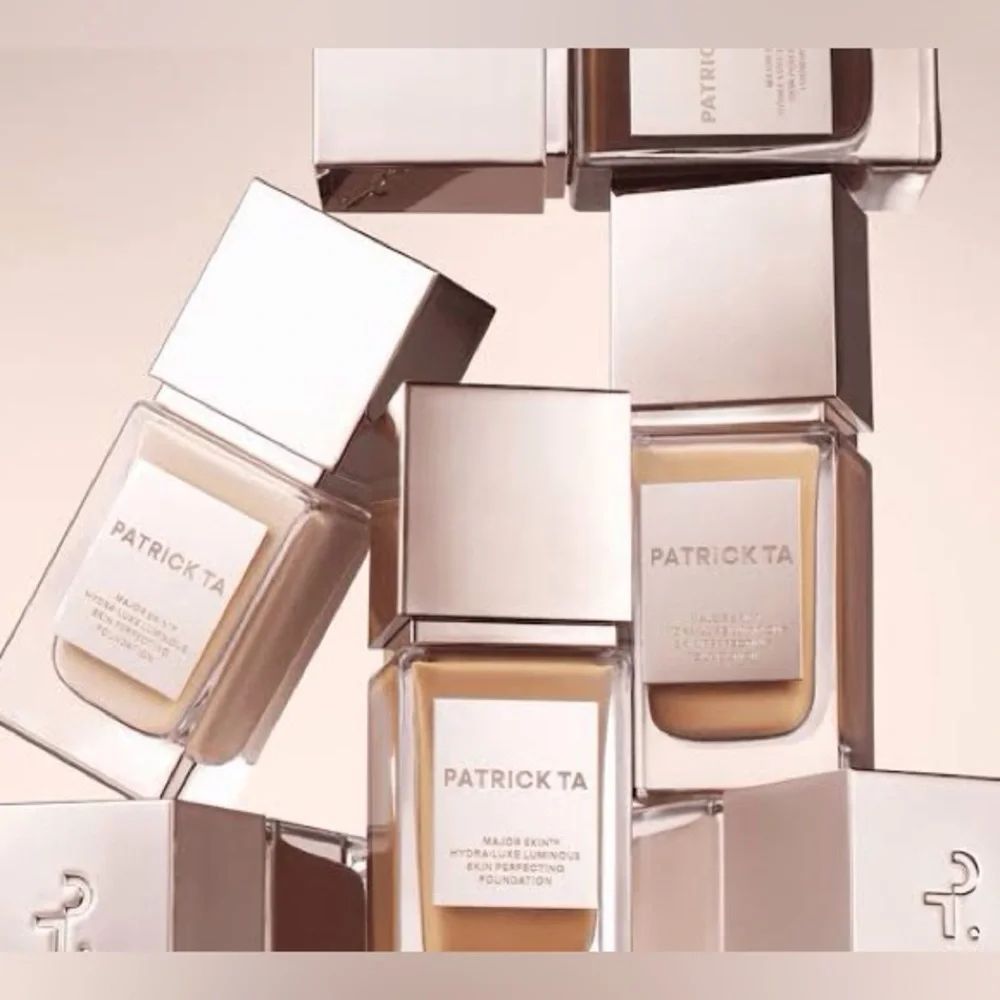 Patrick Ta Hydra Luxe Luminous Skin Perfecting Foundation in Golden Neutral.